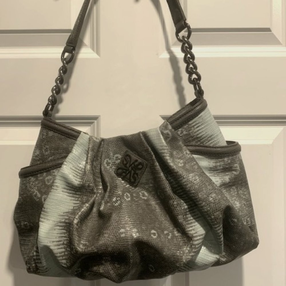 Simply Vera Wang Grey and Teal Purse